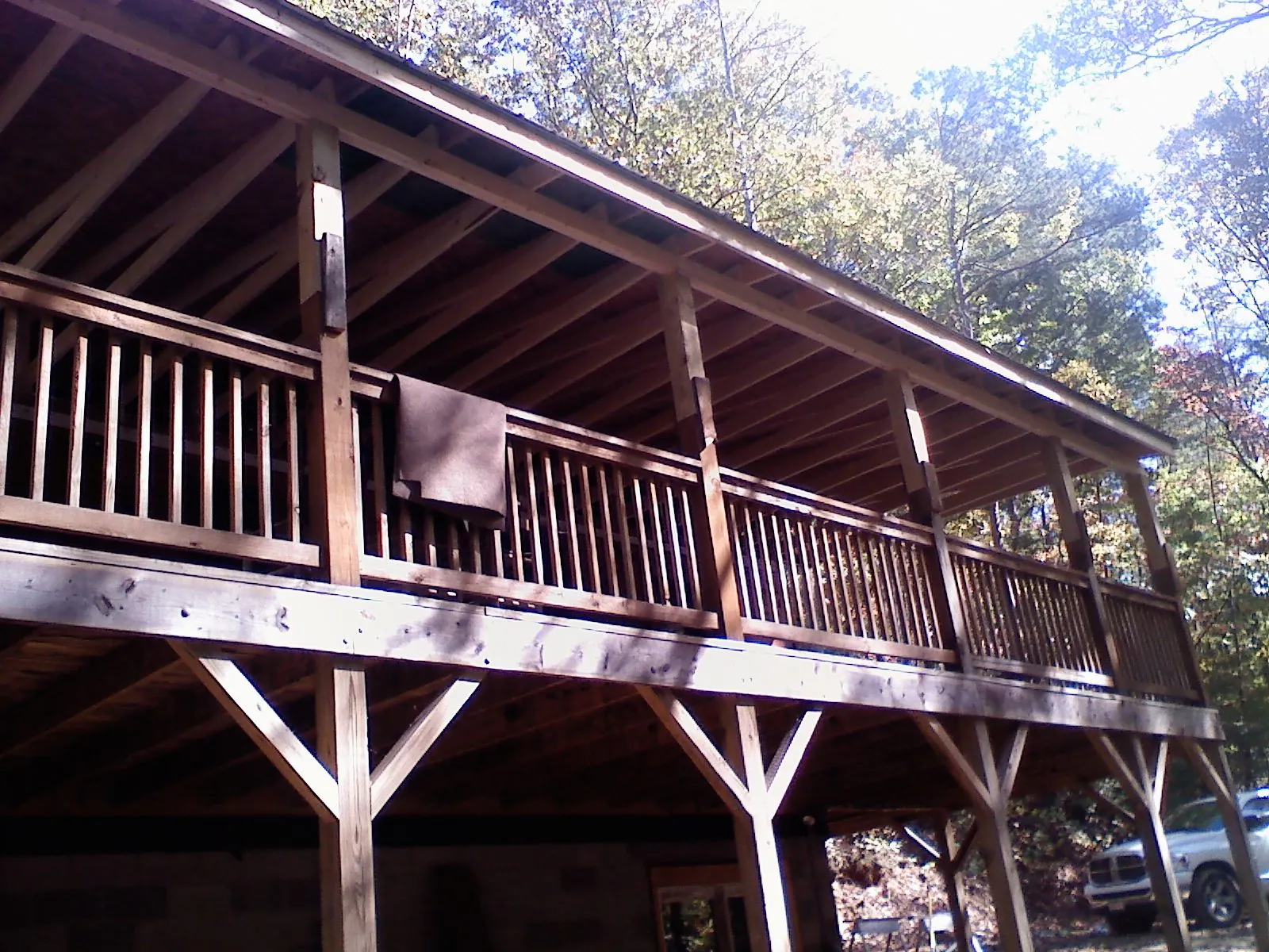 Timber framing under a new elevated porch and deck — Roof Leak Repair in Baskerville by Roofing Brothers